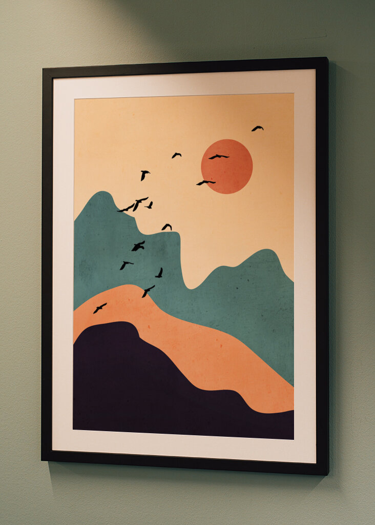 Minimal Abstract Art Landscape