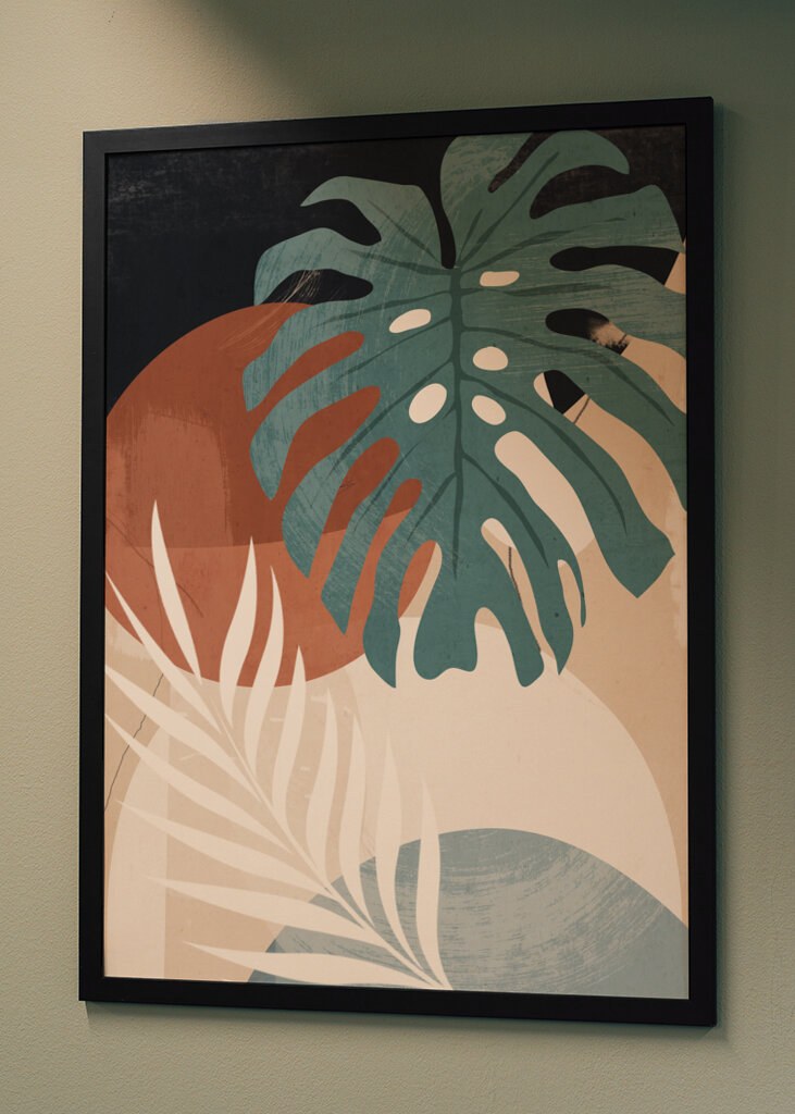 Abstrakt kunst tropiske blade