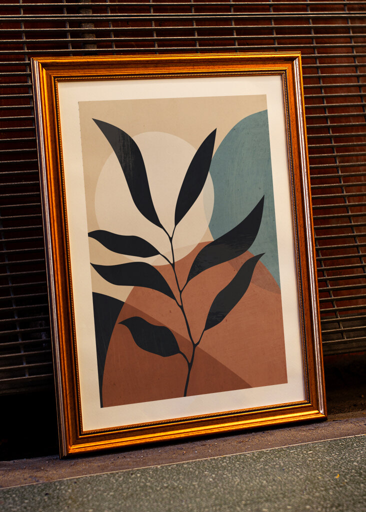 Abstract Art Tropical Leaf