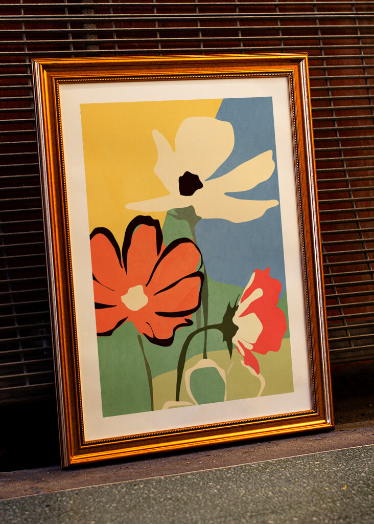 Modern Abstract Art Flowers