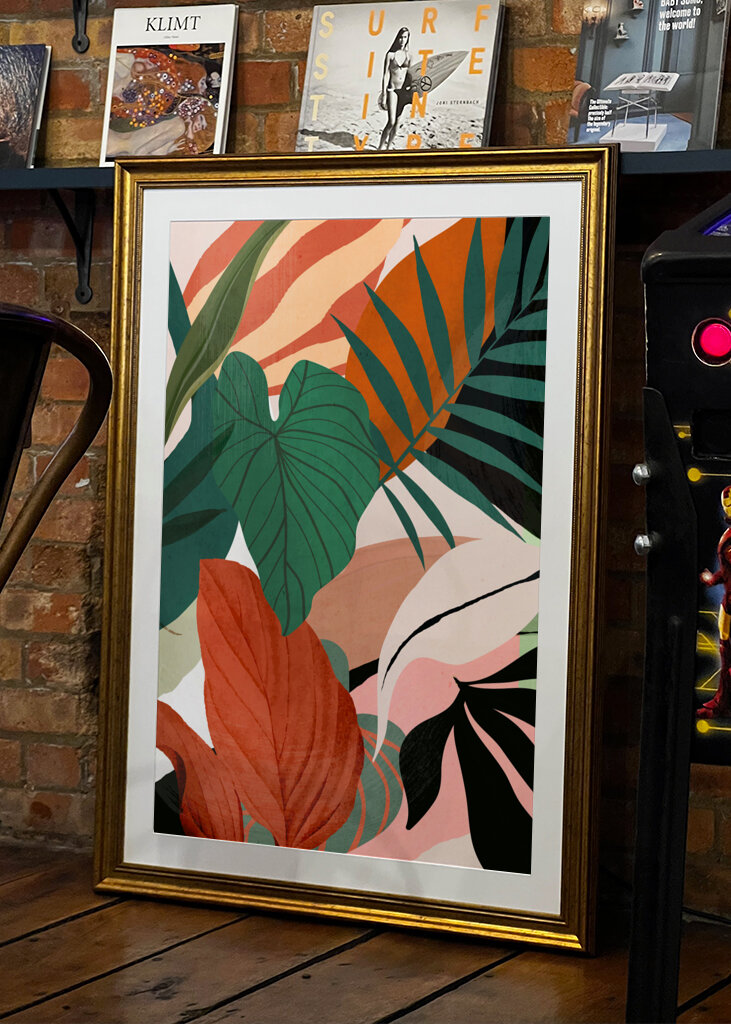 Abstract Art Tropical Leaves