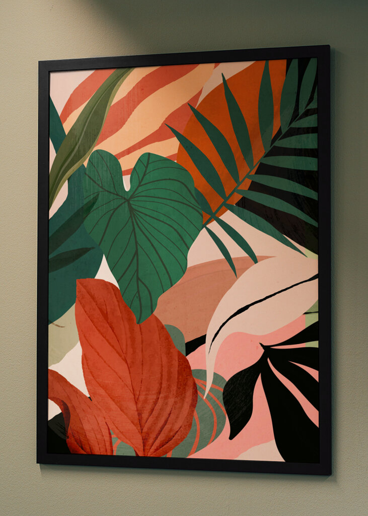 Abstract Art Tropical Leaves