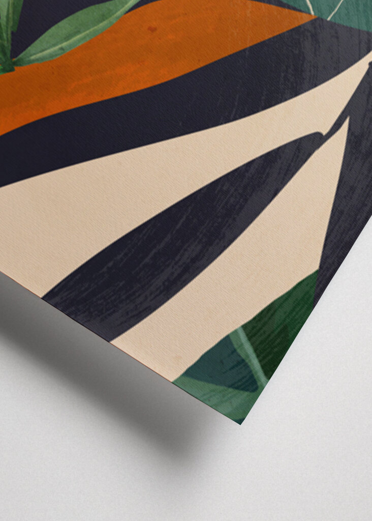 Abstrakt kunst tropiske blade