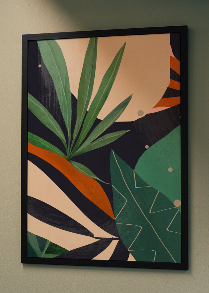 Abstrakt kunst tropiske blade