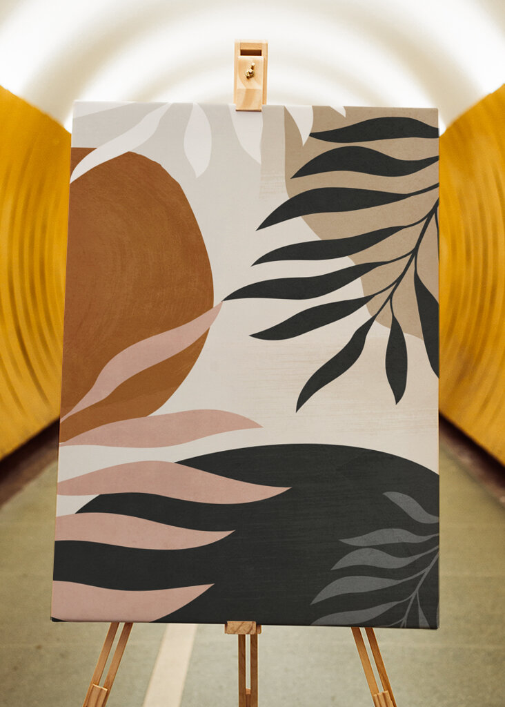 Abstract Art With Leaves