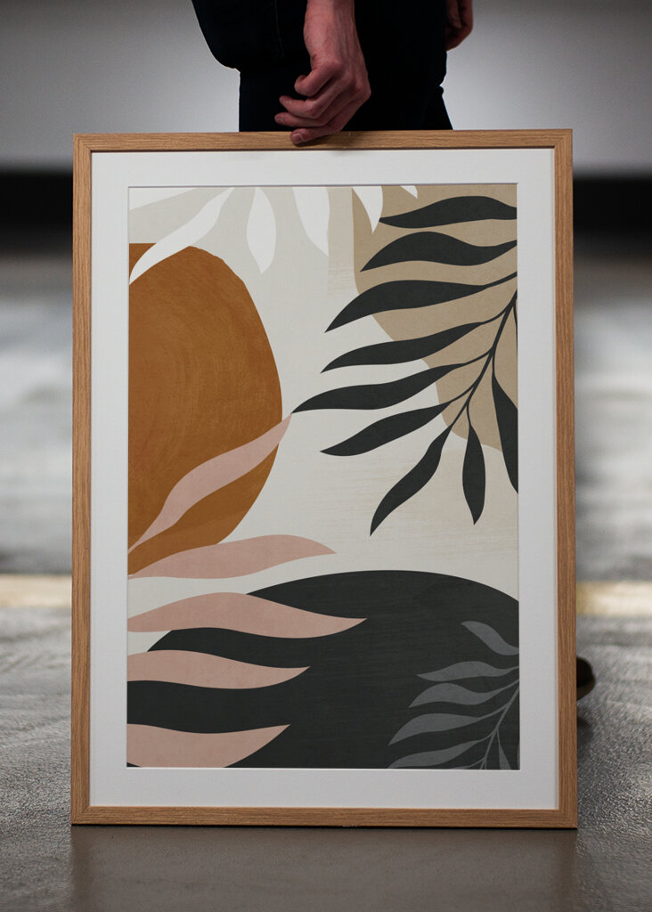 Abstract Art With Leaves