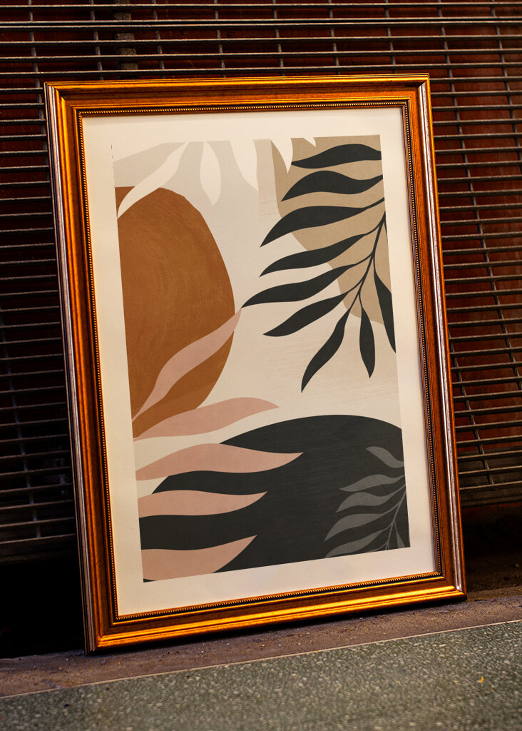 Abstract Art With Leaves