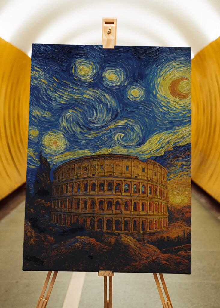 Rome italy the starry night