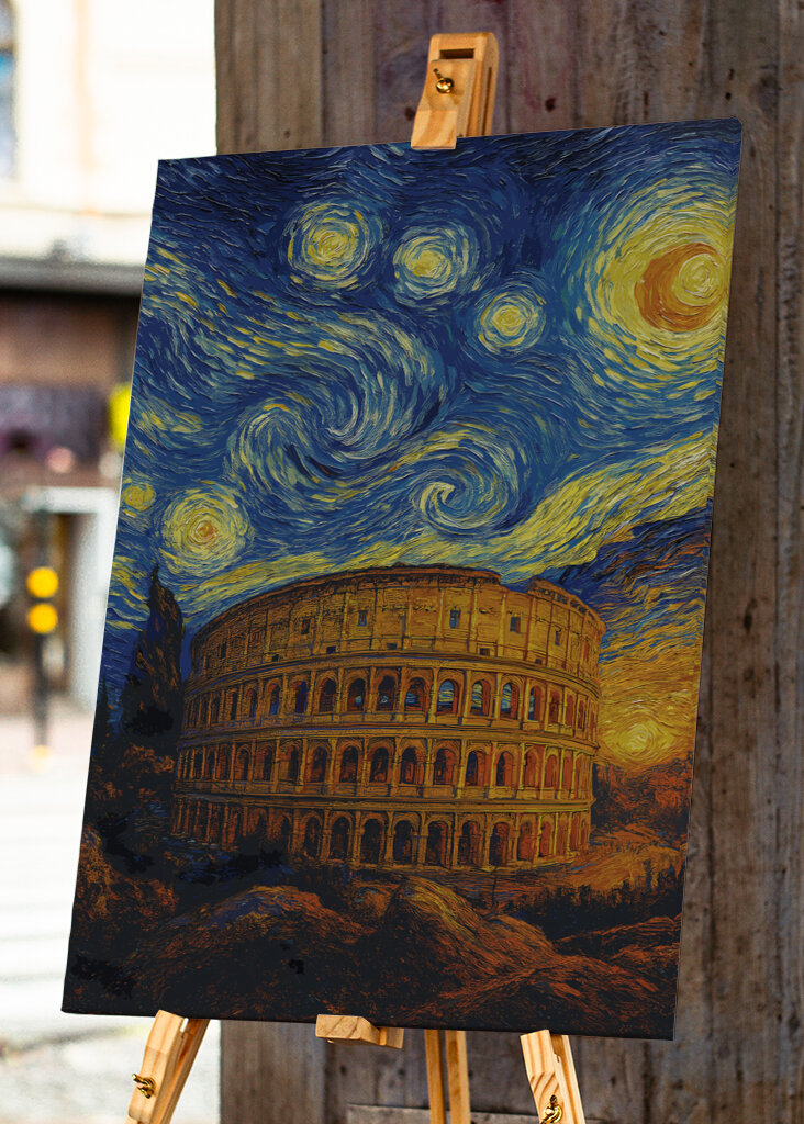 Rome italy the starry night