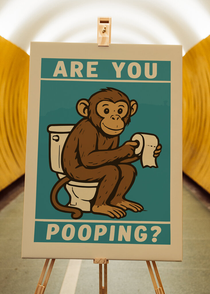 ¿Estás haciendo caca? caca de mono