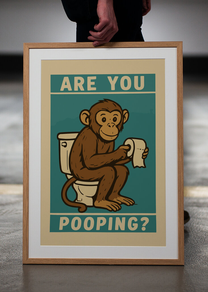 ¿Estás haciendo caca? caca de mono