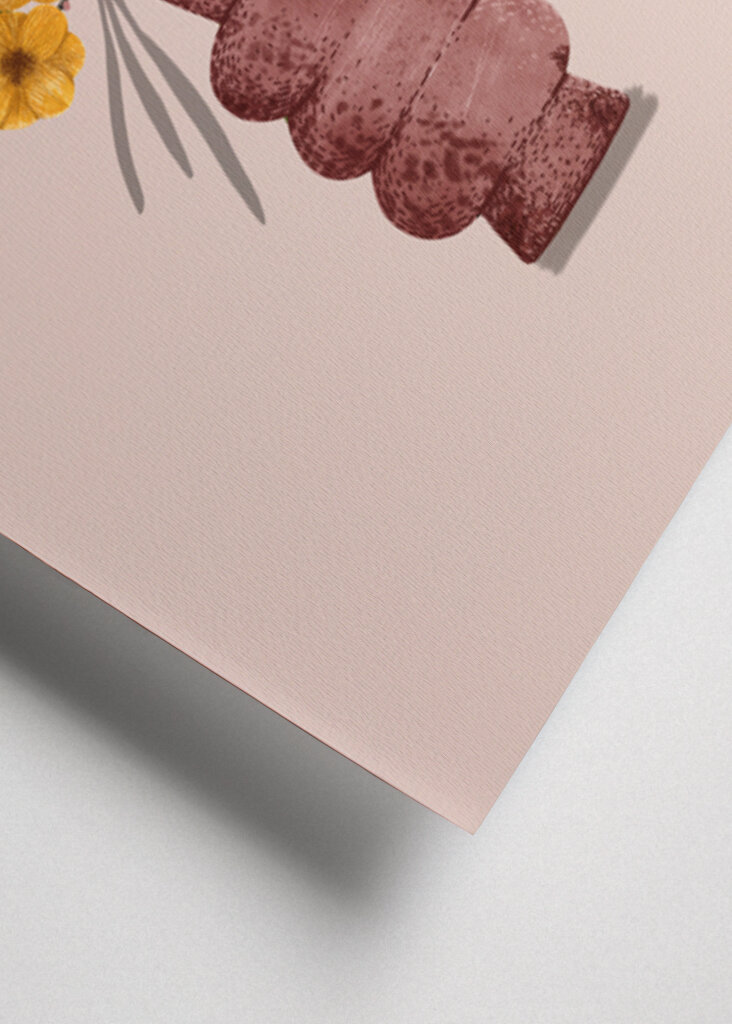 Yellow summer bouquet in vase