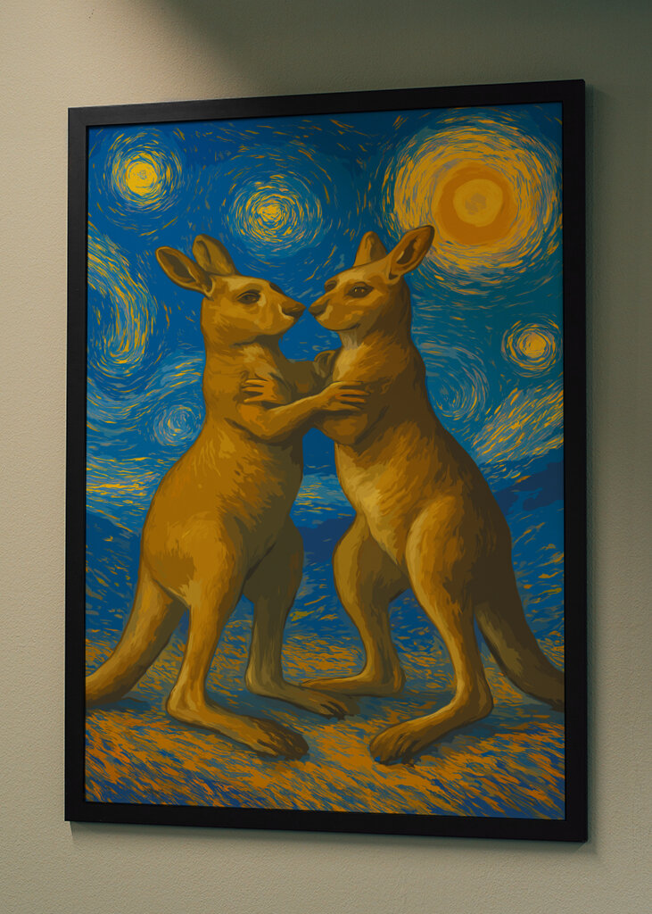 Känguru Tanzt den Sternenhimmel 