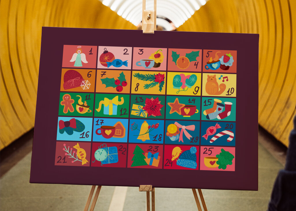  Advent Calendar With Colorful Illustrations
