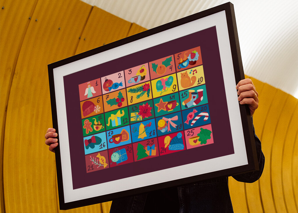  Advent Calendar With Colorful Illustrations