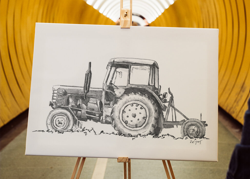 Tractor in Monochrome