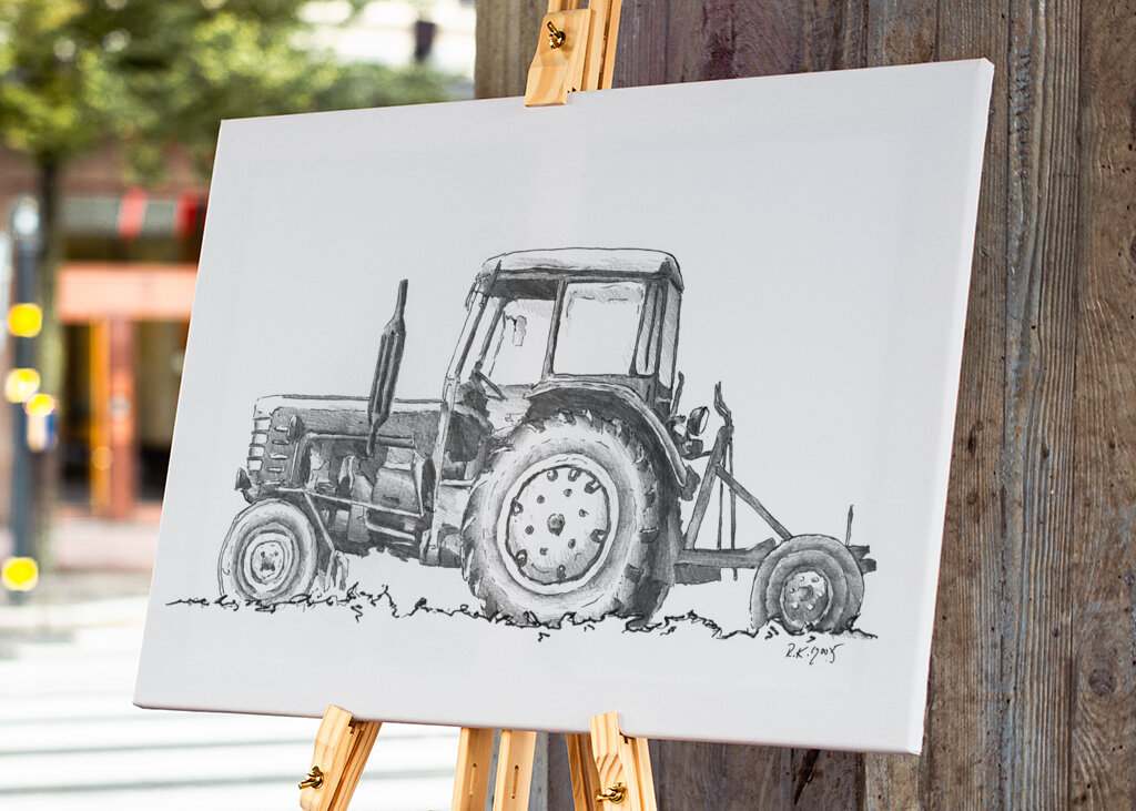 Tractor in Monochrome
