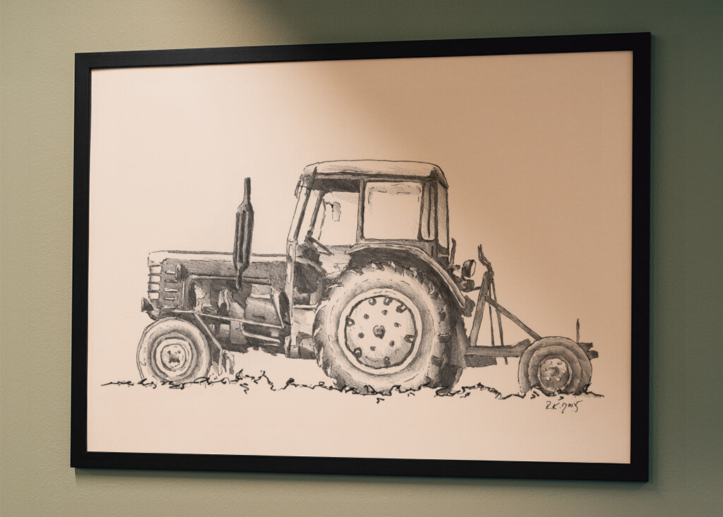 Tractor in Monochrome