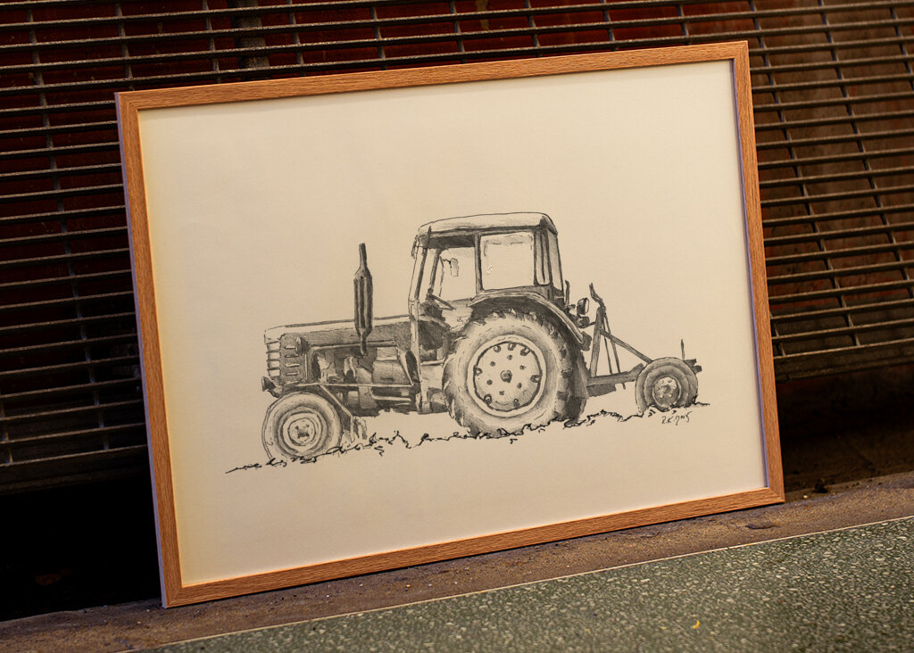 Tractor in Monochrome