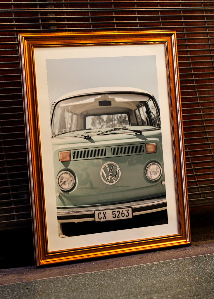 Klassiek ontwerp in zachte groene tinten auto's