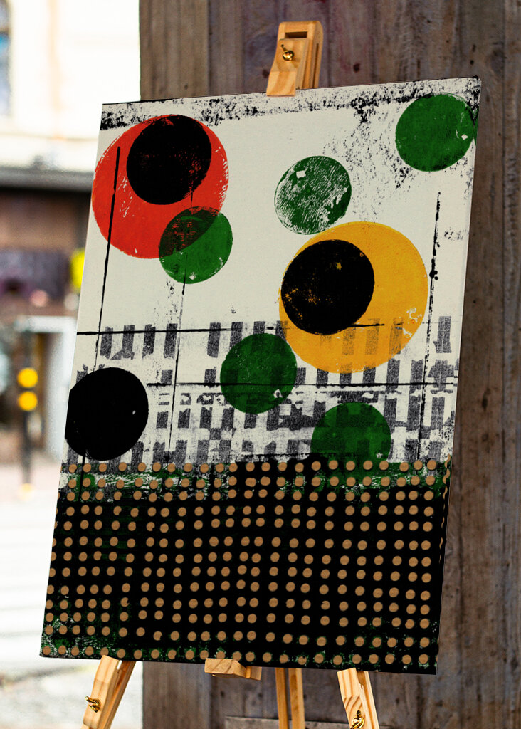 Abstract Artwork With Geometric Composition