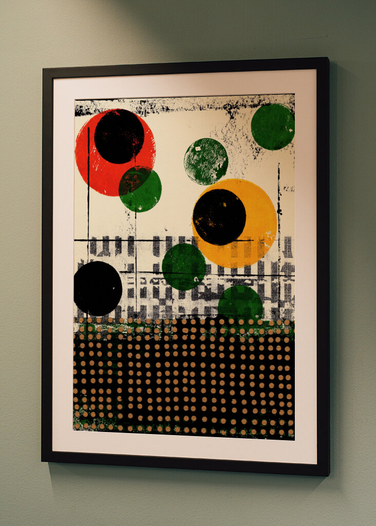 Abstract Artwork With Geometric Composition