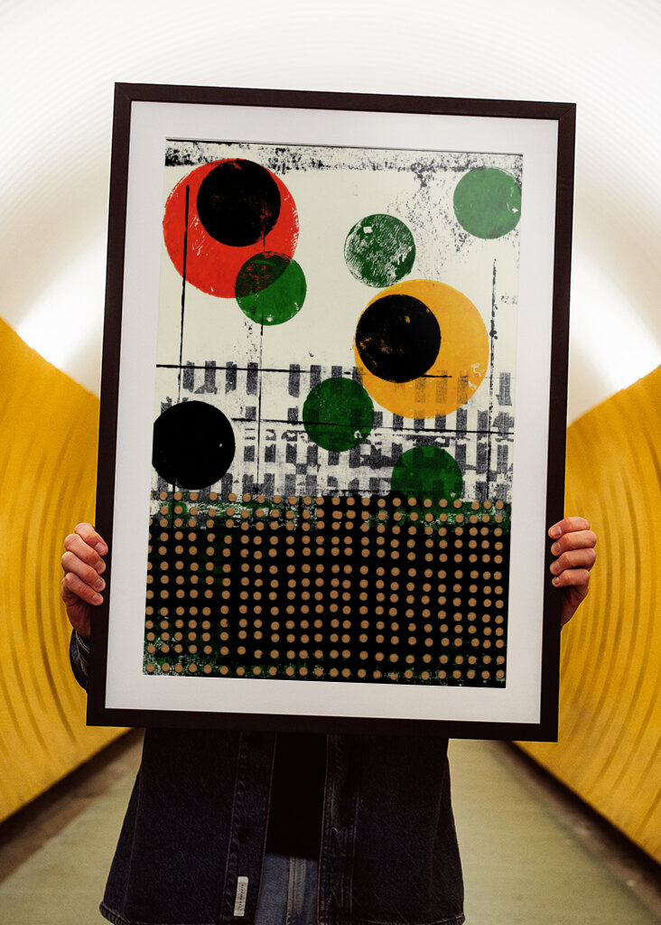 Abstract Artwork With Geometric Composition