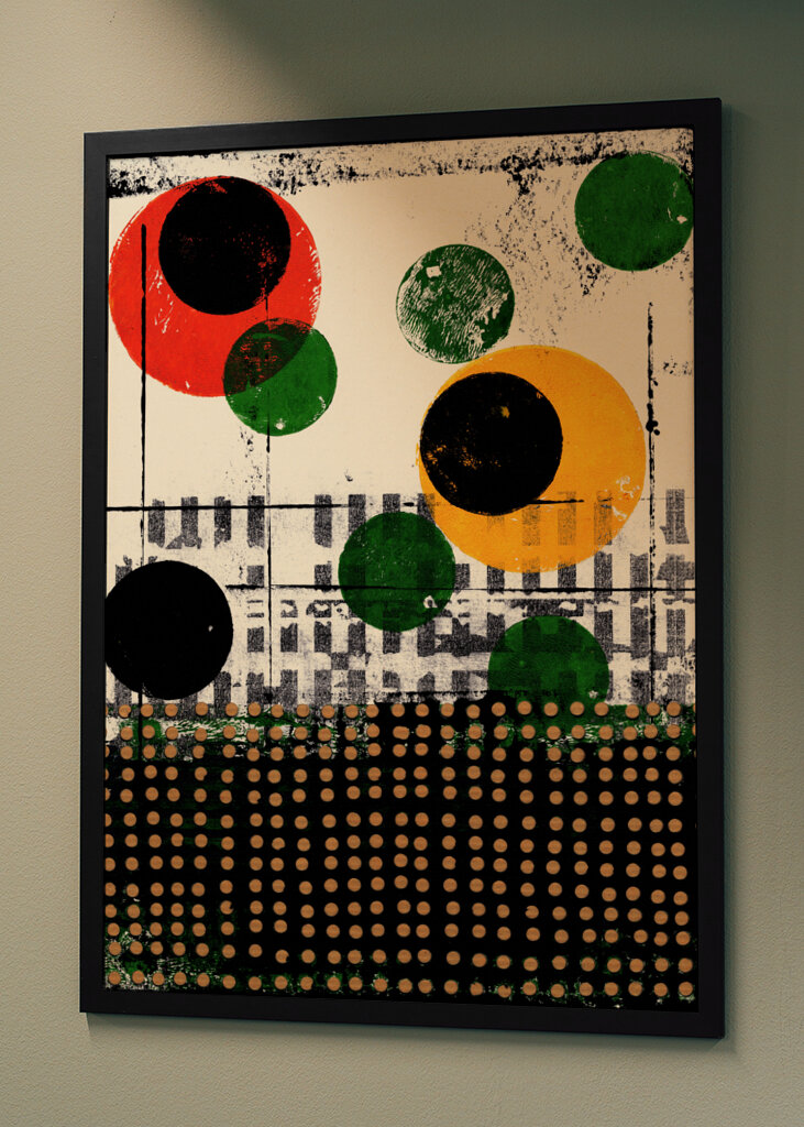 Abstract Artwork With Geometric Composition