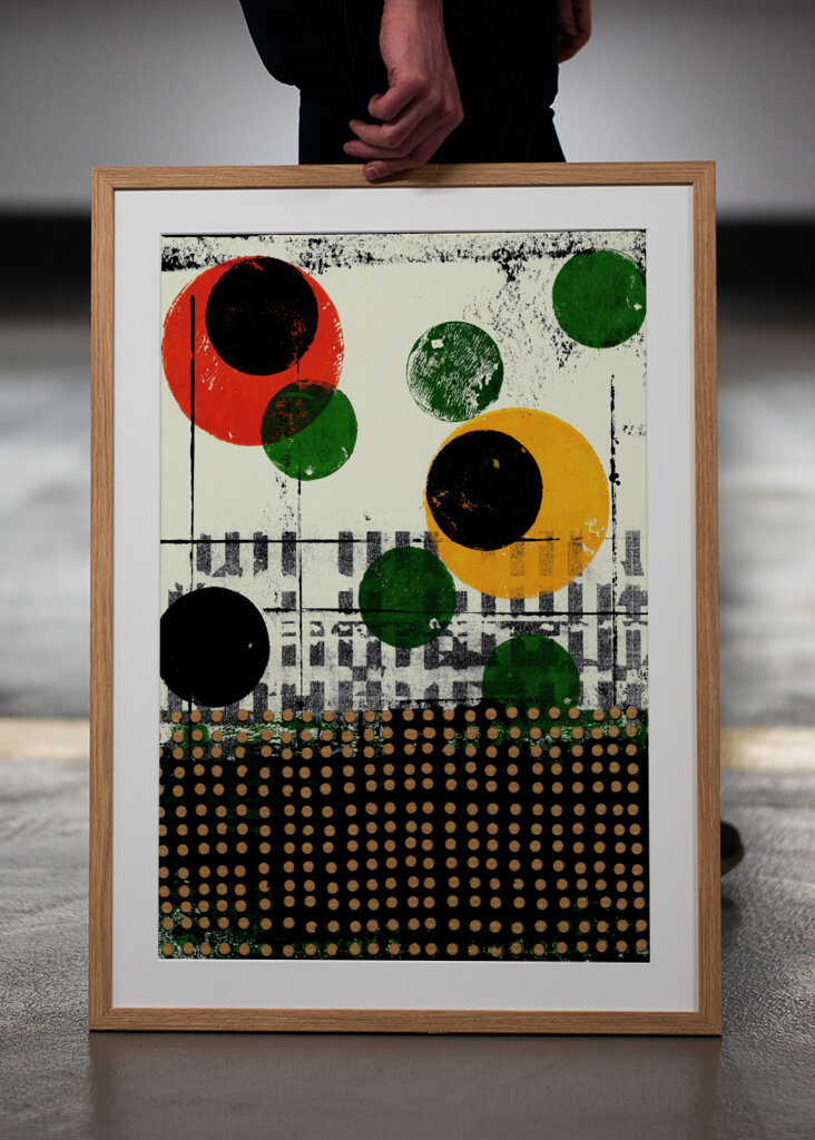 Abstract Artwork With Geometric Composition