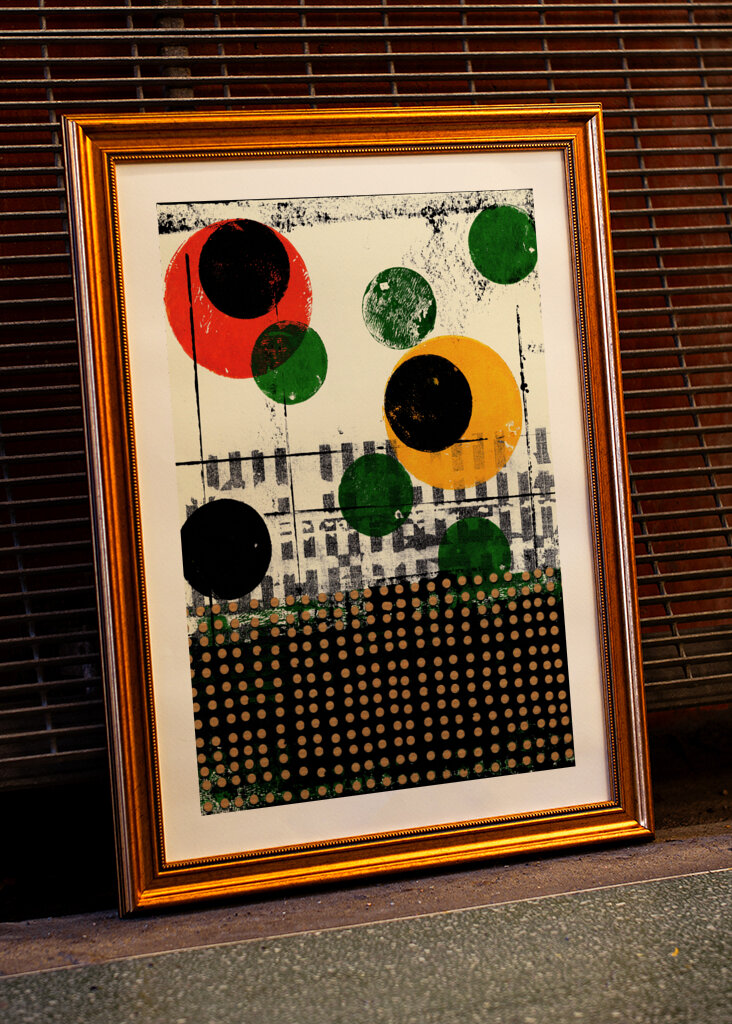 Abstract Artwork With Geometric Composition