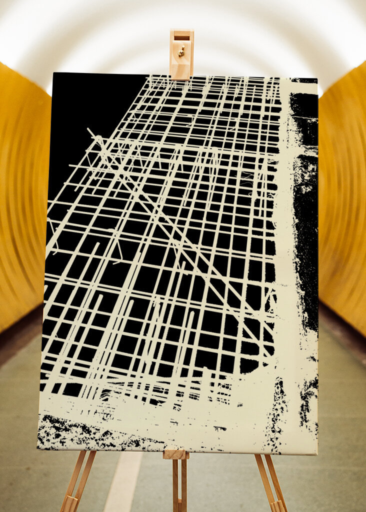 Monochrome Grid Pattern