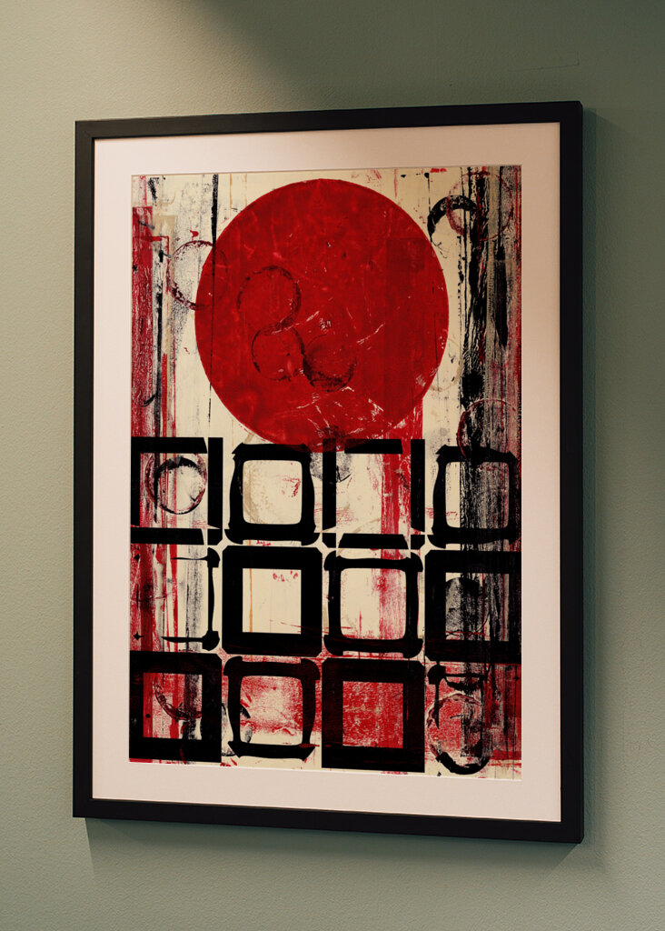 Geometric Shapes with a Red Circle