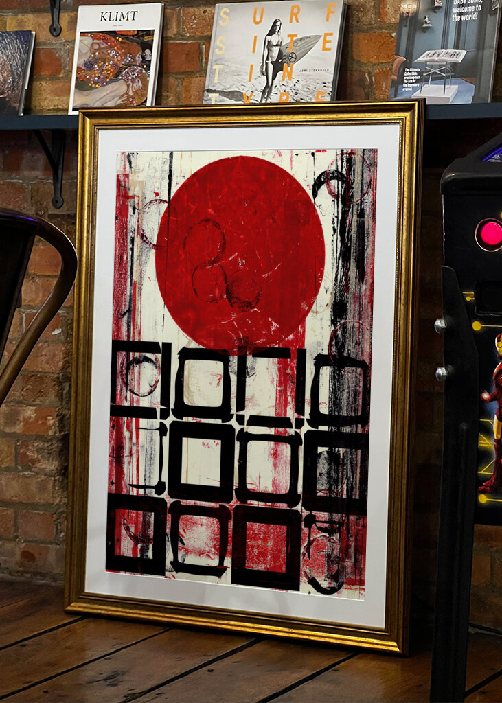 Geometric Shapes with a Red Circle