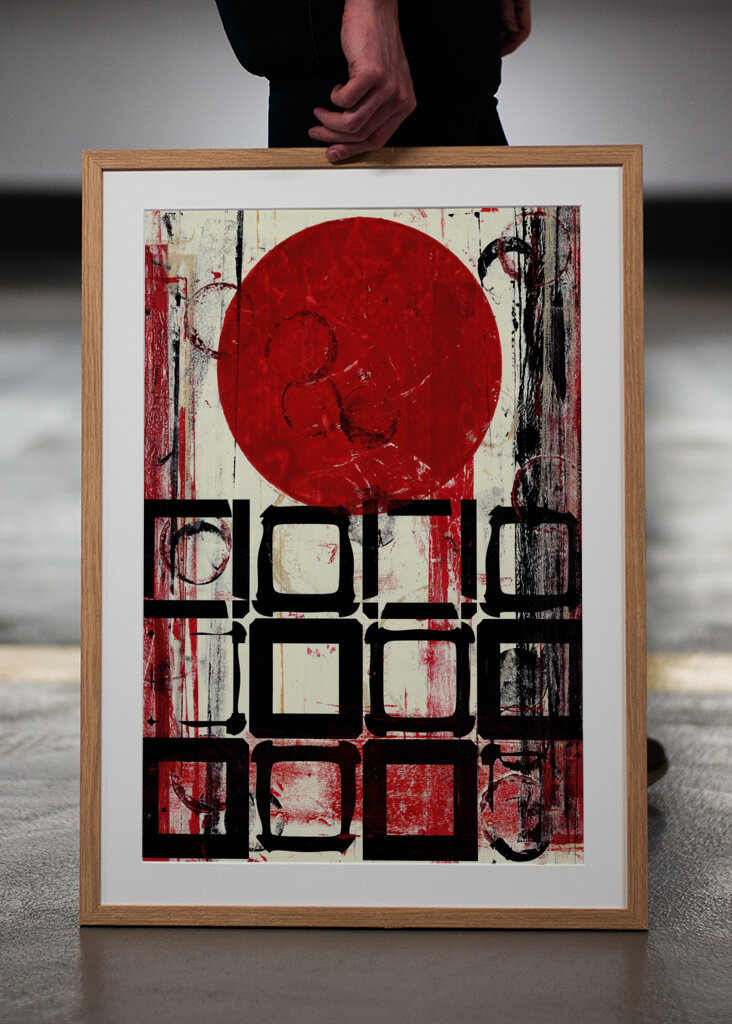 Geometric Shapes with a Red Circle