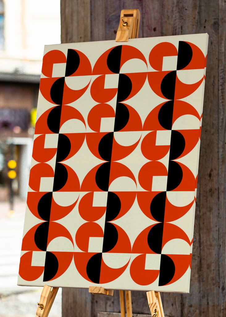 Geometric Abstract Design with a Repetitive Pattern