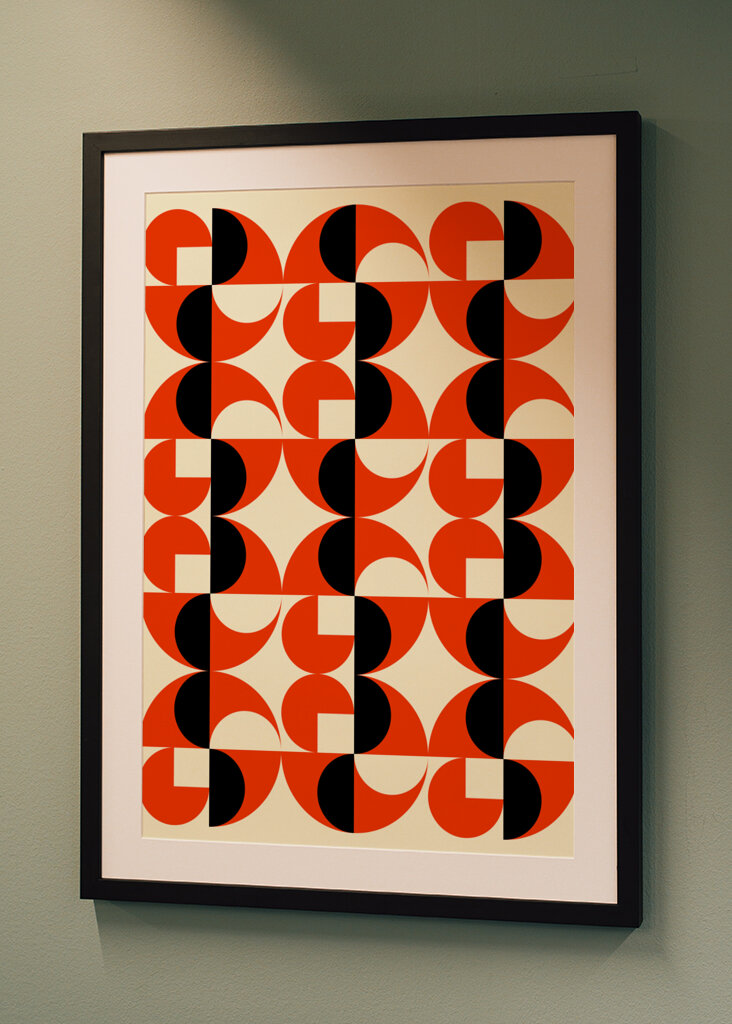 Geometric Abstract Design with a Repetitive Pattern