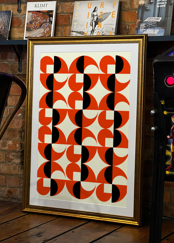 Geometric Abstract Design with a Repetitive Pattern