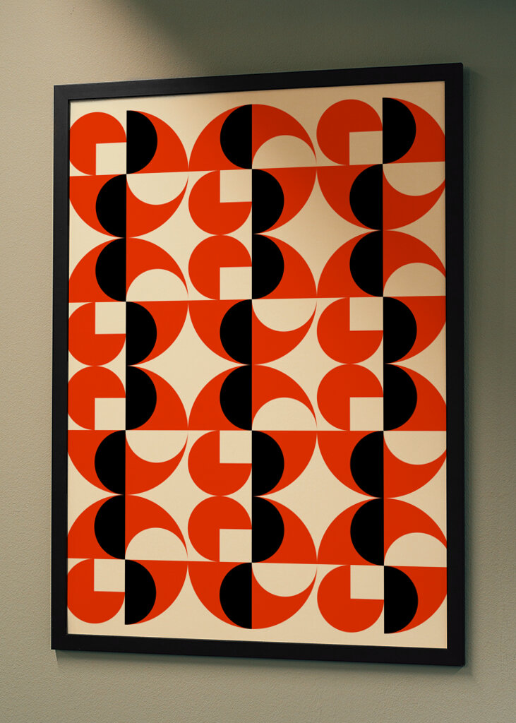 Geometric Abstract Design with a Repetitive Pattern
