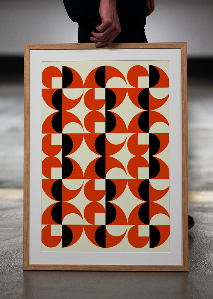 Geometric Abstract Design with a Repetitive Pattern