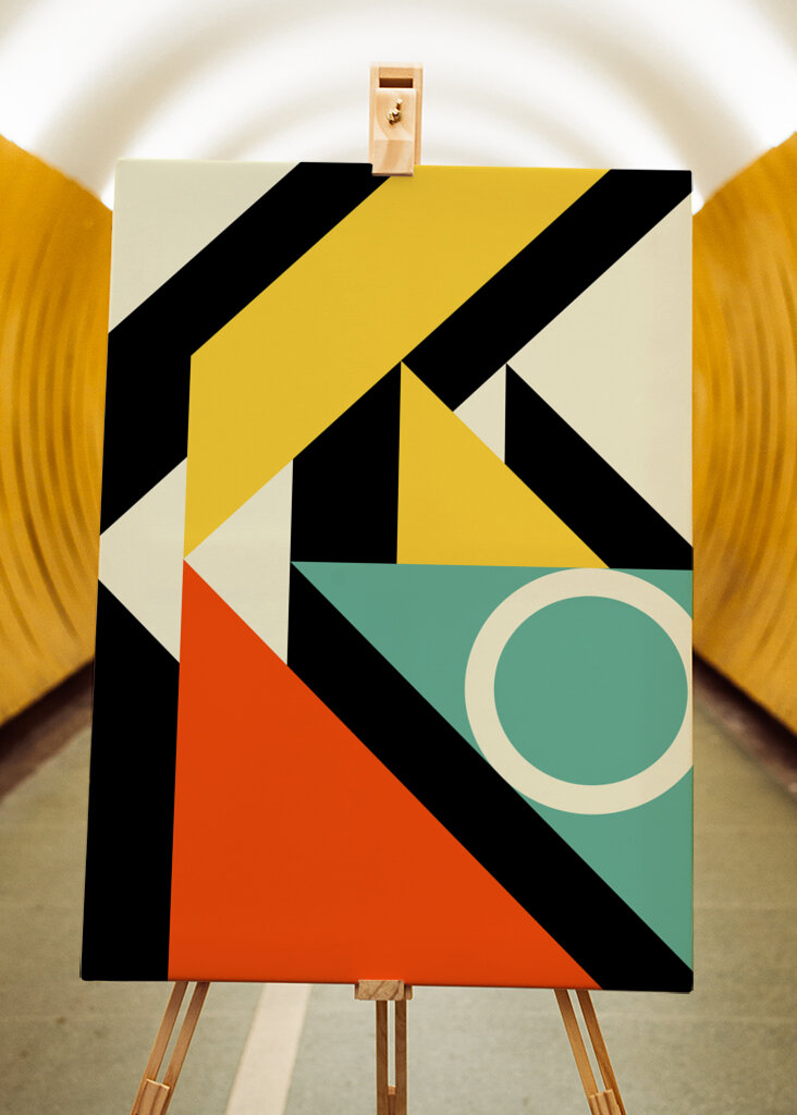 Geometric Abstraction with Bold Colors and Shape
