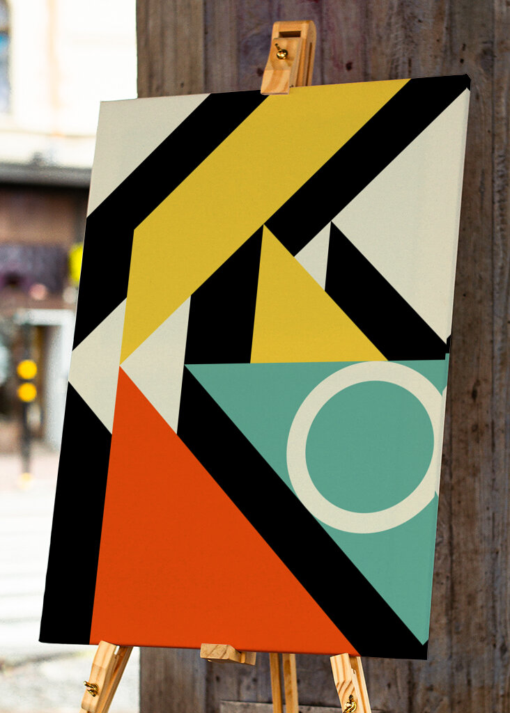 Geometric Abstraction with Bold Colors and Shape