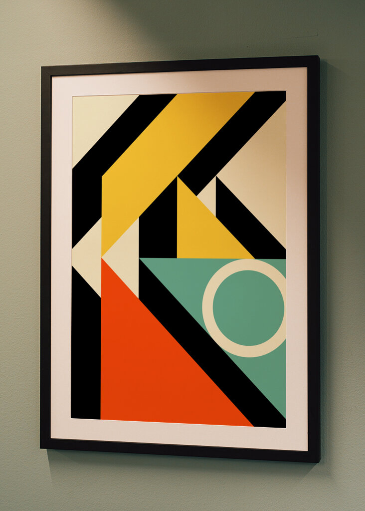 Geometric Abstraction with Bold Colors and Shape
