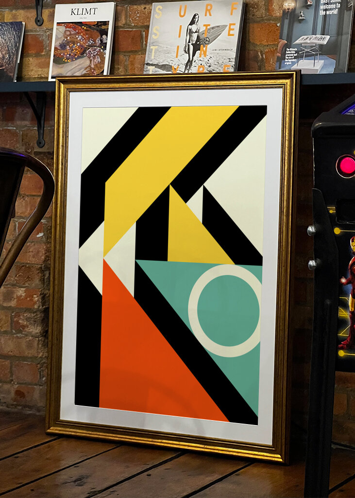 Geometric Abstraction with Bold Colors and Shape
