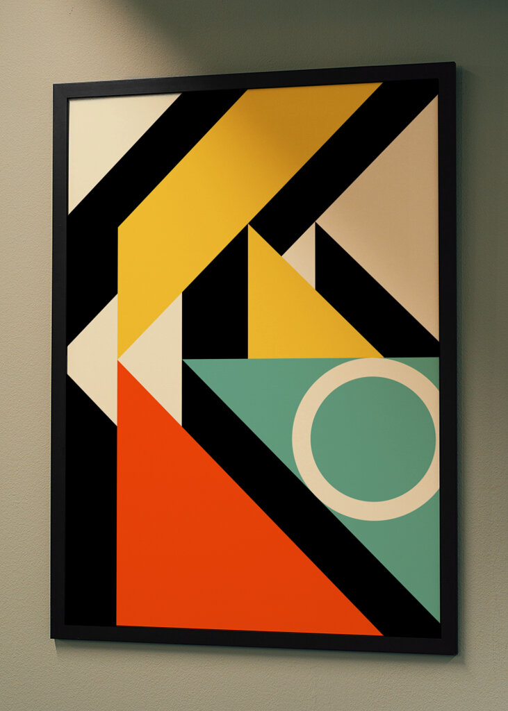Geometric Abstraction with Bold Colors and Shape