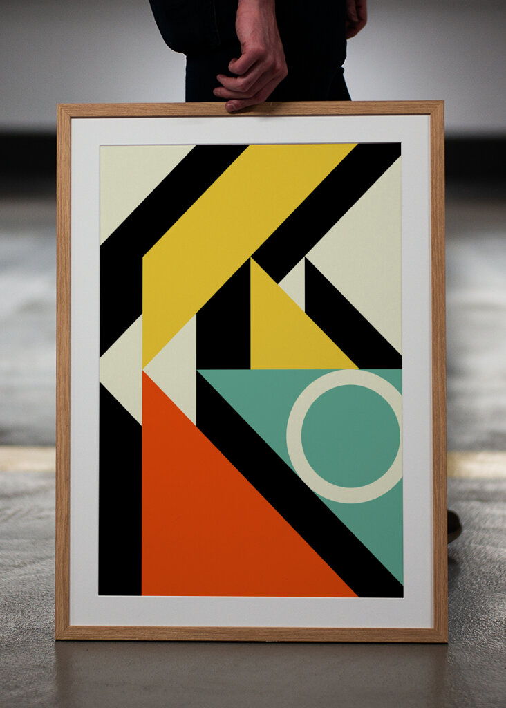 Geometric Abstraction with Bold Colors and Shape