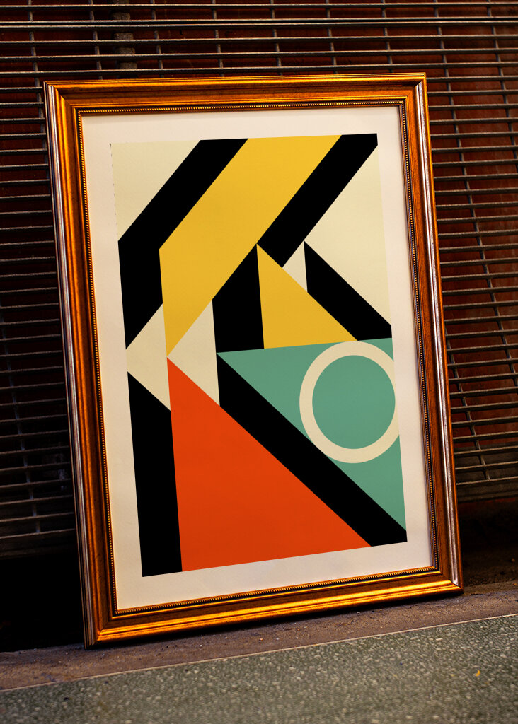 Geometric Abstraction with Bold Colors and Shape