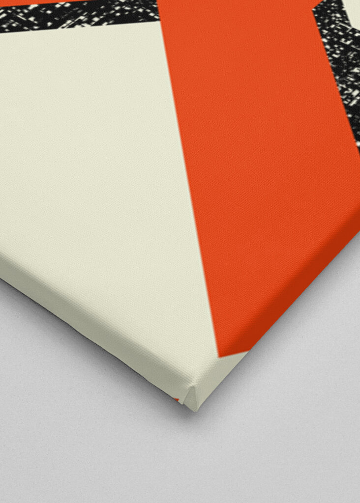 Bold Orange and Black Shapes