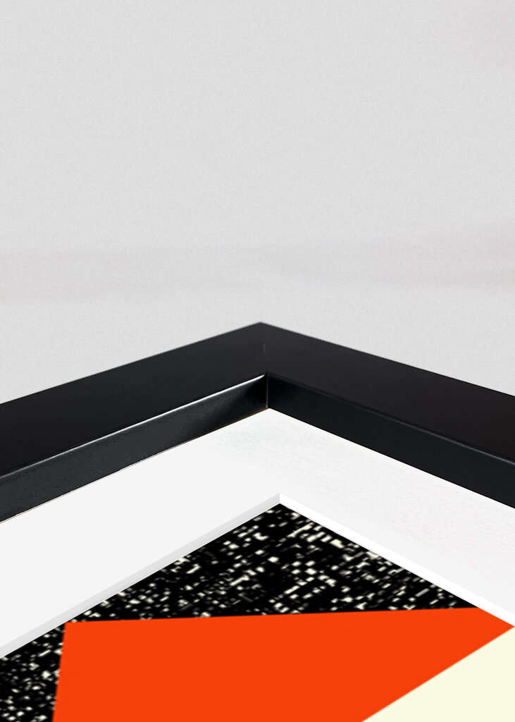 Bold Orange and Black Shapes