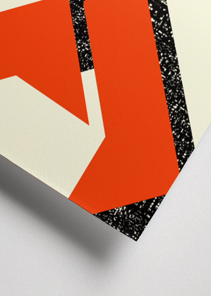 Bold Orange and Black Shapes