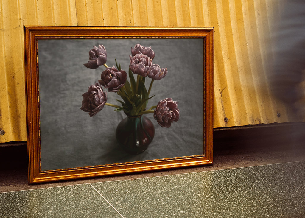 Stillife tulips on vase
